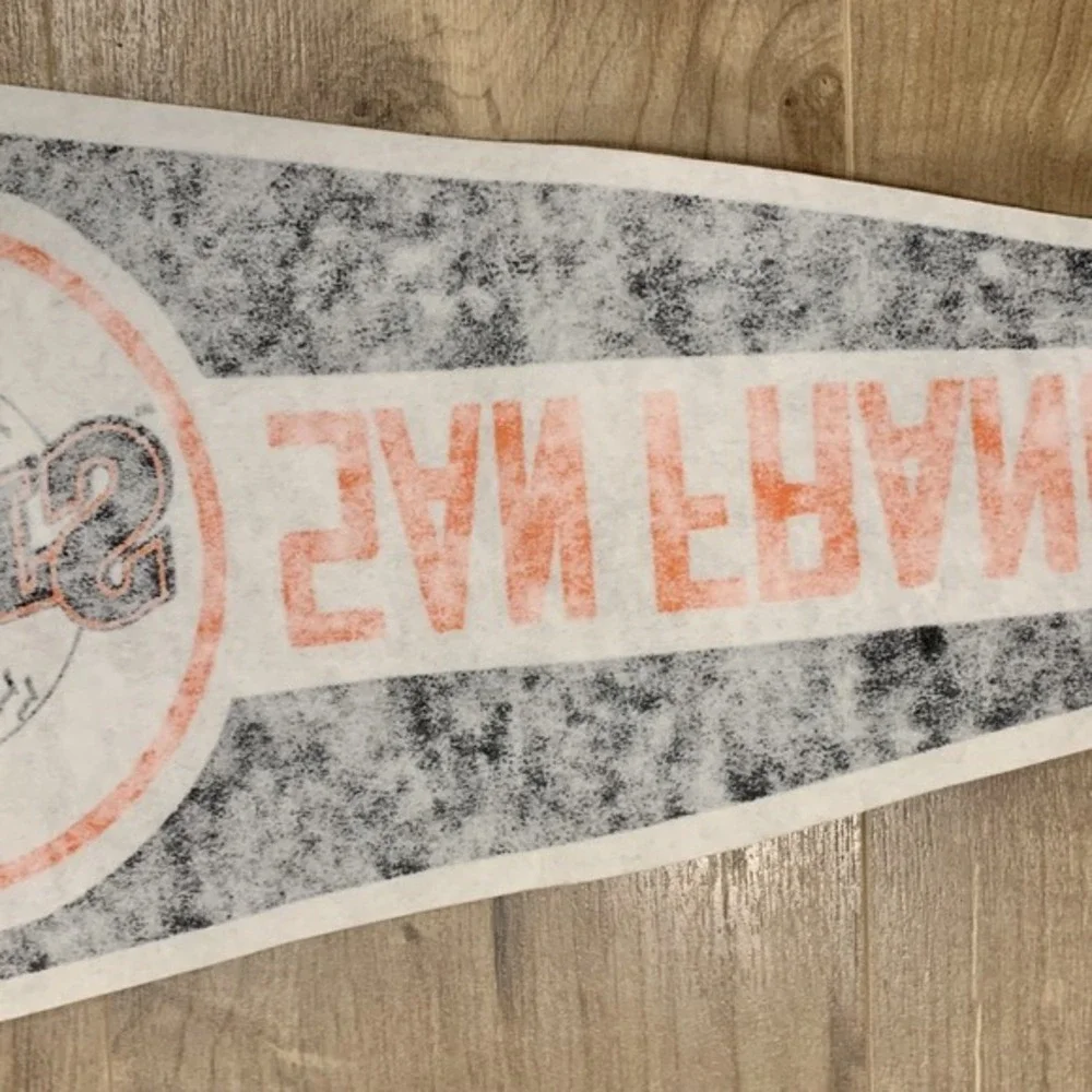 Vintage MLB Baseball San Francisco Giants Felt Orange, Black & White MLB Pennant